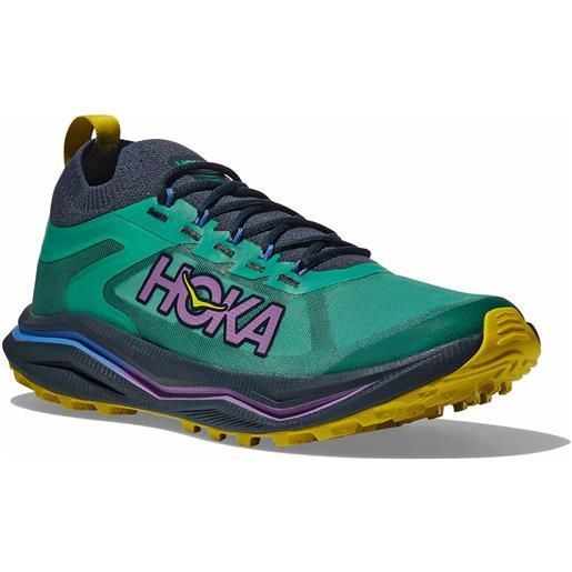 Hoka - scarpe da trail - zinal 2 w tech green / lettucer per donne - taglia 5,5.5,6,6.5,7,7.5,8,8.5,9 - verde