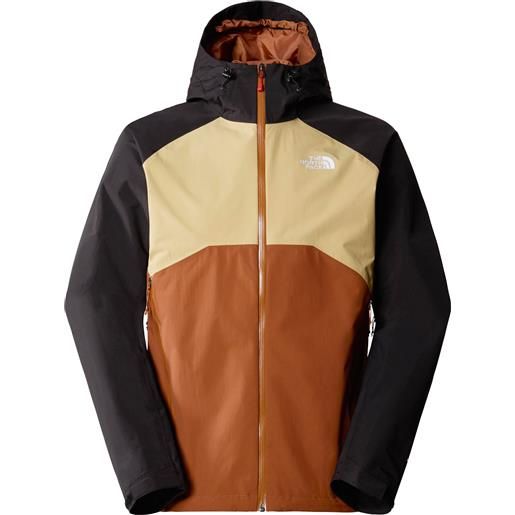 The North Face - giacca da trekking impermeabile e traspirante - m stratos jacket stone brown/khaki stone per uomo - taglia m, l, xl - marrone