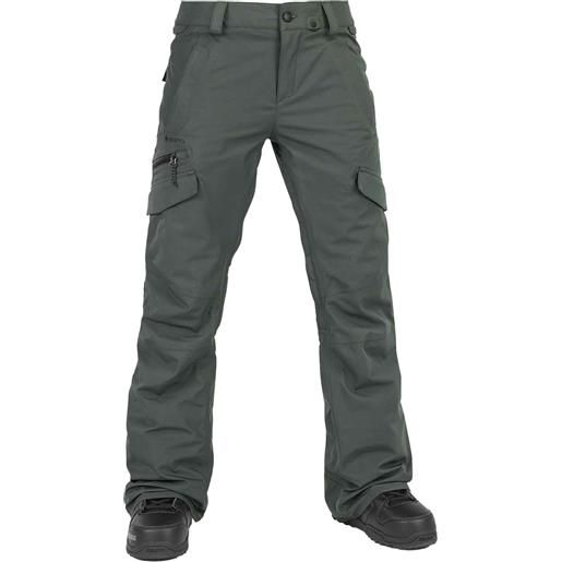 Volcom - pantaloni impermeabili - aston gore-tex pant eucalyptus per donne in pelle - taglia s, l - verde