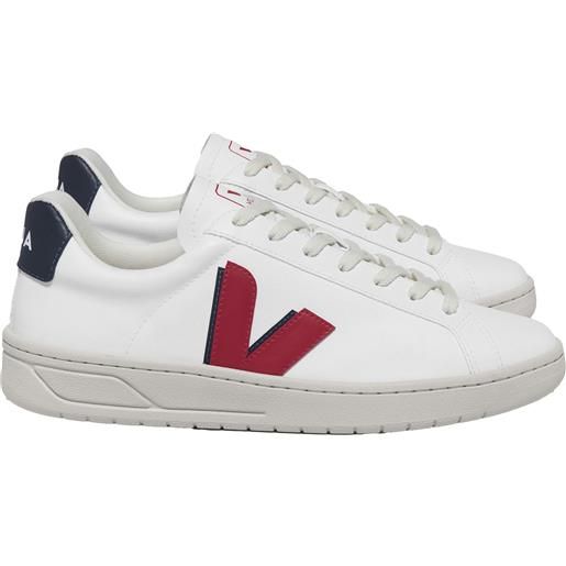 Veja Fair Trade - sneakers in cotone biologico - urca white pekin nautico per uomo in cotone - taglia 36,37,38,39,40,41,42,43,44,45,46 - bianco