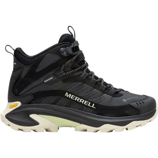 Merrell - scarpe da trekking in gore-tex - moab speed 2 mid gtx w black per donne - taglia 37,37.5,38,38.5,39,40,41 - nero