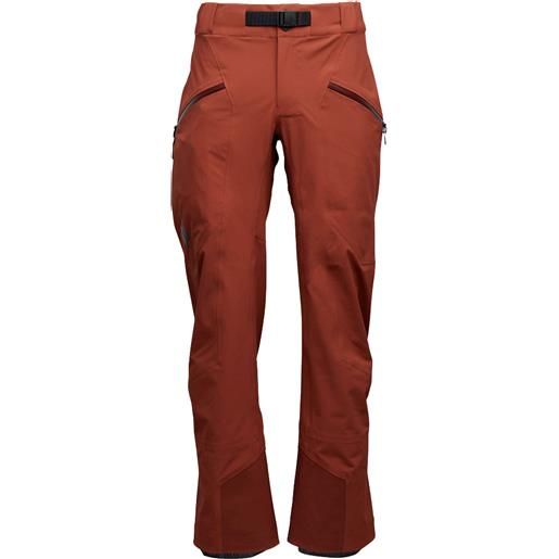 Black Diamond - pantaloni impermeabili e traspiranti - m recon stretch ski pants mulled cider per uomo in pelle - taglia l, xl - marrone