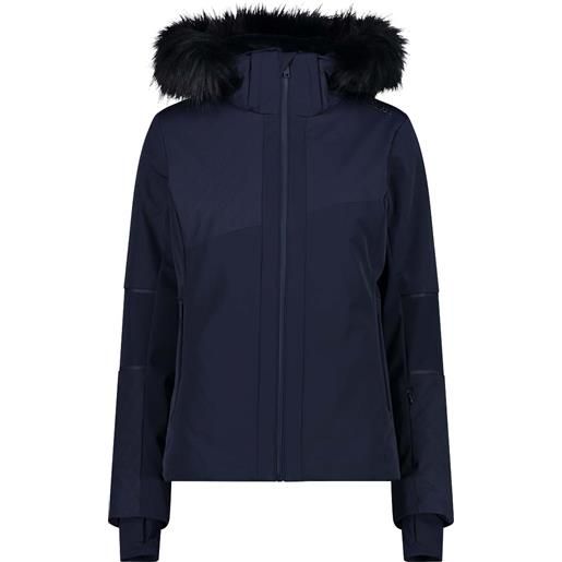 CMP - giacca da sci con cappuccio in piumino sintetico - woman jacket zip hood black blue per donne - taglia m, l - blu navy