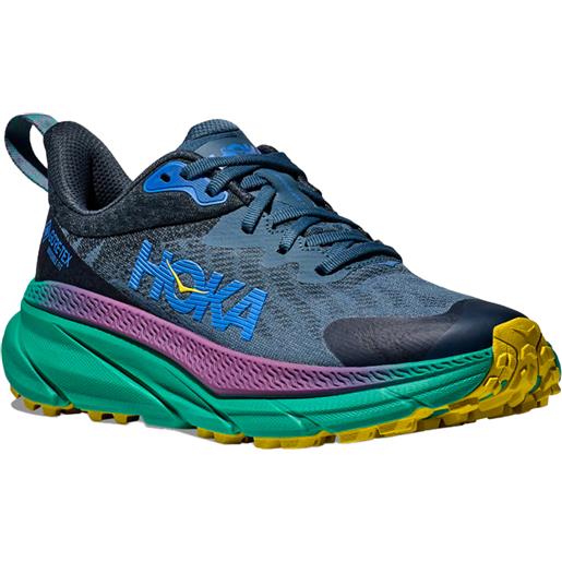 Hoka - scarpe da trail in gore-tex - challenger atr 7 gtx m real teal / tech green per uomo - taglia 8.5,9.5,10,10.5,11 - verde