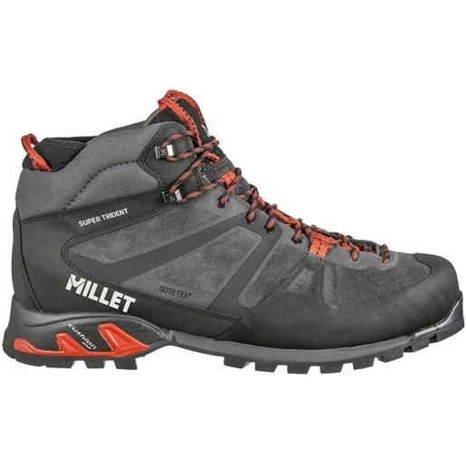 Millet - scarpe da trekking gore-tex - super trident gtx m tarmac per uomo in pelle - taglia 7 uk, 7,5 uk, 8 uk, 8,5 uk, 9 uk, 9,5 uk, 10 uk, 10,5 uk, 11 uk - grigio