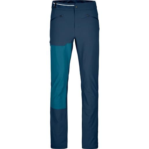 Ortovox - pantaloni da trekking resistenti - brenta pants m deep ocean per uomo in pelle - taglia s, m, l, xl - blu