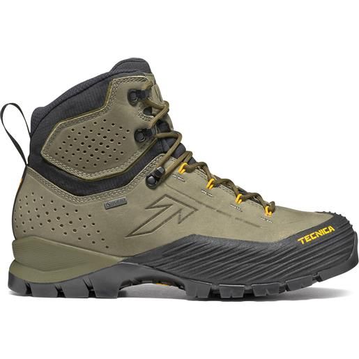 Tecnica - scarpe da trekking in gore-tex® - forge 2.0 gore-tex ms camp green-yellow per uomo in pelle - taglia 7,5 uk, 8 uk, 8,5 uk, 9 uk, 9,5 uk, 10 uk, 10,5 uk, 11 uk - kaki