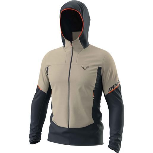 Dynafit - giacca traspirante in polartec® - traverse alpha hooded jacket m rock khaki per uomo - taglia s, m, l, xl - beige