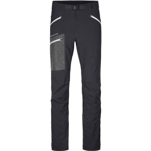 Ortovox - pantaloni da scialpinismo - cevedale pants m black raven per uomo in pelle - taglia s, l, xl - nero
