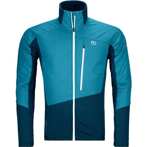 Ortovox - giacca isolante da montagna - westalpen swisswool hybrid jacket m mountain blue per uomo - taglia s, m, l, xl
