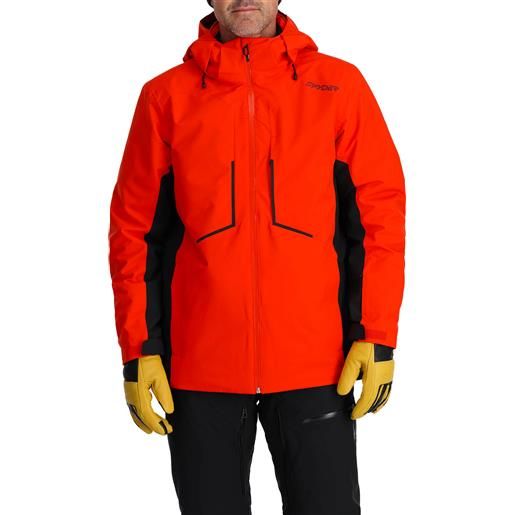 Spyder - giacca isolante da sci - primer jacket volcano per uomo in poliestere riciclato - taglia s, m - rosso