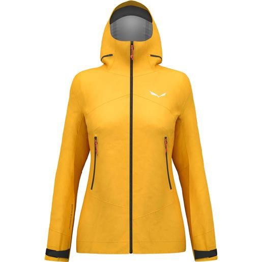 Salewa - giacca protettiva in gore-tex - ortles 3l gtx jacket w gold per donne in pelle - taglia xs, s, m, l - giallo