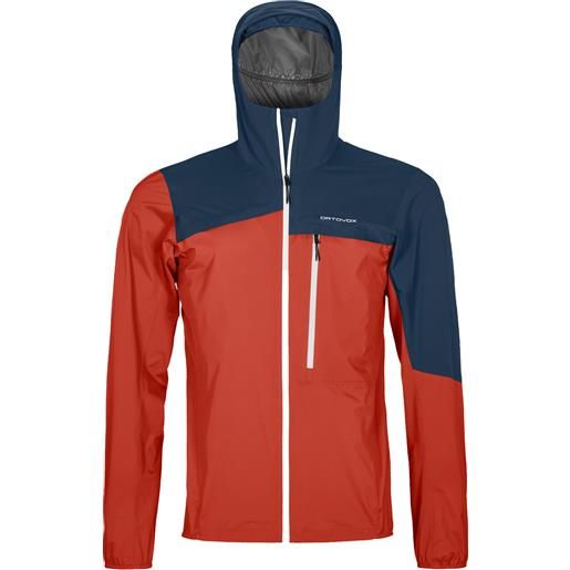 Ortovox - giacca impermeabile e traspirante - 2,5l civetta jacket m cengia rossa per uomo - taglia s, m, l, xl - rosso