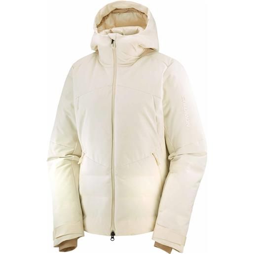 Salomon - piumino da sci - alpenflow down jacket w vanilla ice per donne - taglia m, l - beige