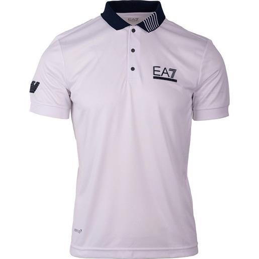 EA7 polo da tennis da uomo EA7 man jersey polo shirt - white