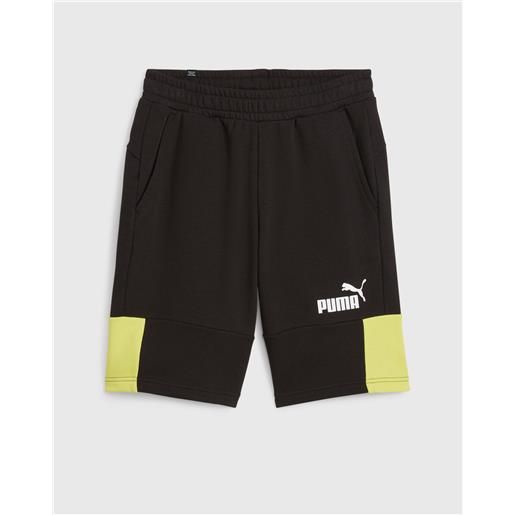 Puma shorts ess+ block nero uomo
