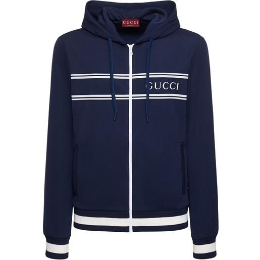 GUCCI logo tech zip-up hoodie