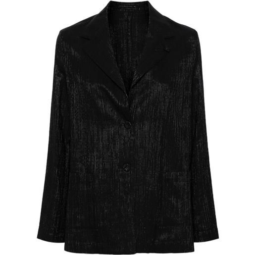 Lardini blazer monopetto gessato - nero