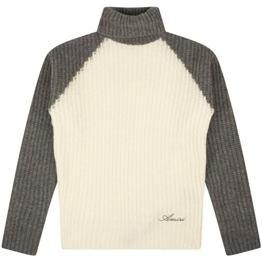 AMIRI maglione a collo alto con design color-block - toni neutri