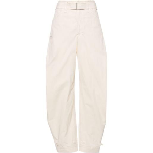 LEMAIRE pantaloni affusolati con cintura - toni neutri