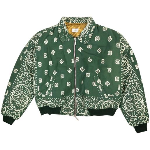 RHUDE bomber con stampa - verde