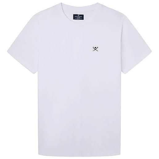 Hackett London classic ss tshirt t-shirt, bianco (white), m uomo