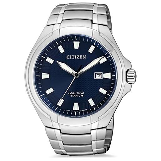 Citizen orologio analogo al quarzo uomo con cinturino in titanio bm7430-89l