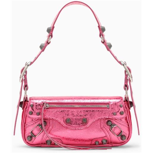 Balenciaga borsa a tracolle le cagole xs metallizzata rosa