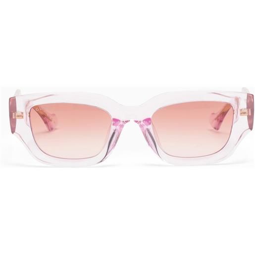 GUCCI occhiali da sole rettangolare rosa/trasparenti