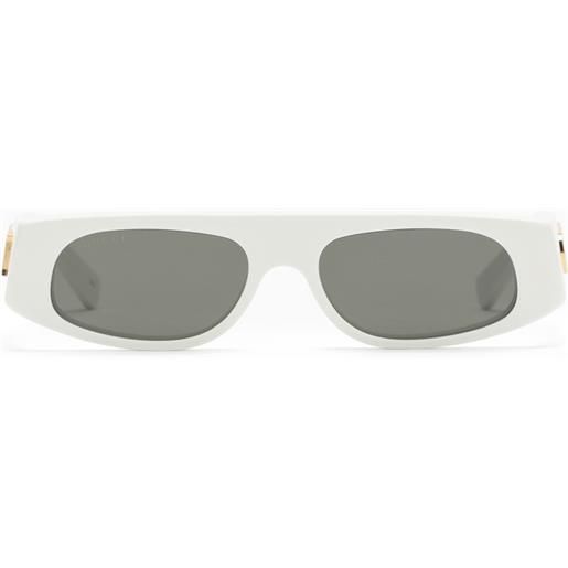 GUCCI occhiali da sole geometrici in acetato bianchi