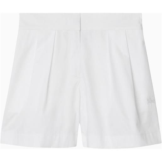 Burberry short bianco in cotone
