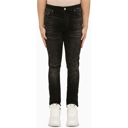 AMIRI jeans skinny distressed nero effetto slavato