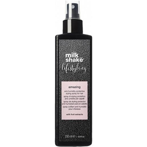 milk_shake lifestyling amazing spray 200ml - spray anti-umidità pre-piega protettivo tutti tipi di capelli