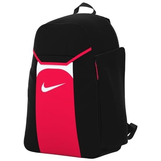 Nike misc dv0761-013 - zaino unisex nk acdmy team bkpk 2.3, colore: nero/bright crimson/bianco, black/bright crimson/white, 30 l, sport