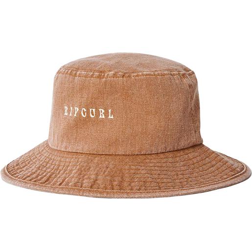 Rip Curl - washed upf mid brim hat washed brown per donne - taglia s - marrone