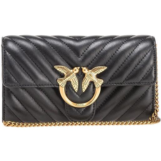 PINKO portafoglio donna love bag one wallet chevron tu