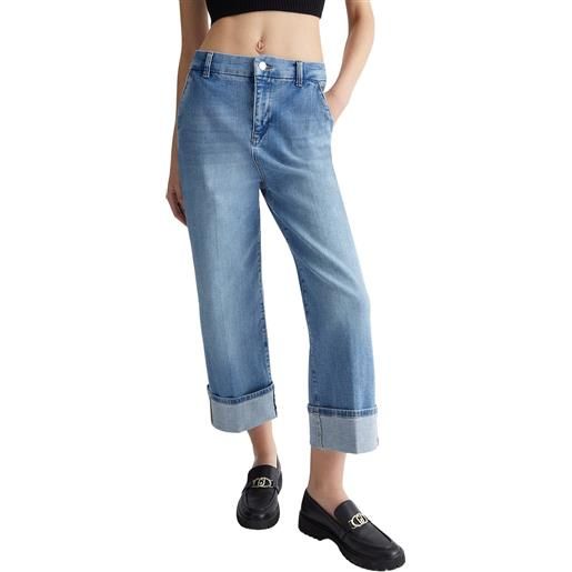 LIU JO jeans donna flare con risvolto 30