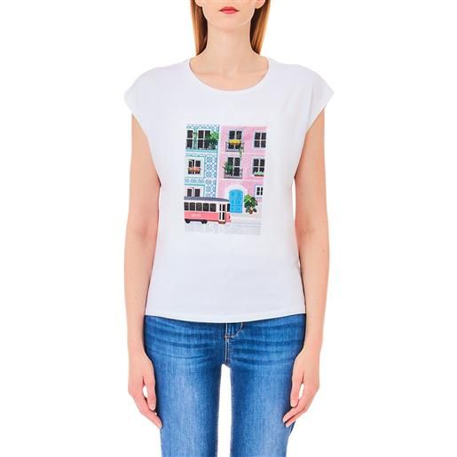 LIU JO t-shirt donna con stampa e strass xl