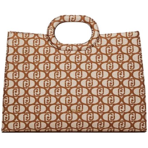 LIU JO shopping donna bag jacquard con logo tu
