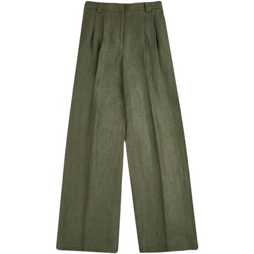 INCOTEX pantalone donna wide fit in lino 40