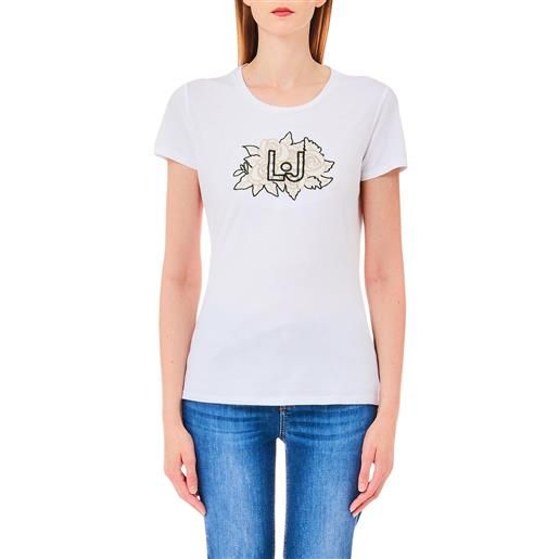LIU JO t-shirt donna con stampa e paillettes xl