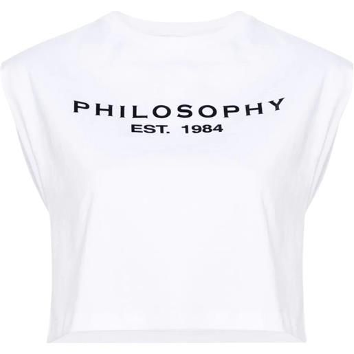 PHILOSOPHY t-shirt donna smanicato con stampa m