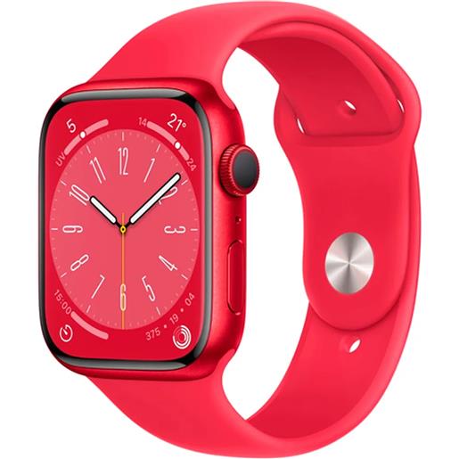 Apple watch series 8 41mm rosso (cinturino silicone rosso)