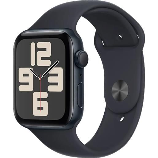 Apple watch se 2023 44mm nero (cinturino silicone nero s/m) default title