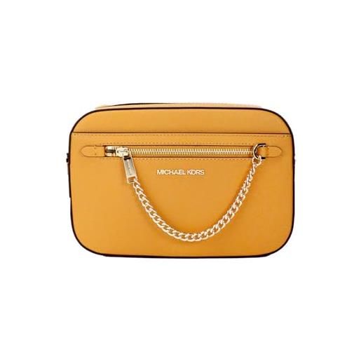 Michael Kors borsa in vera pelle i jet set item i 25 x 18 x 7 cm i borsa a tracolla i crossbody i cider-gelb 0322, giallo cipria, einheitsgröße