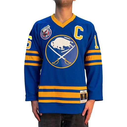 MITCHELL & NESS blue line pat lafontaine buffalo sabres dark 1992 jersey