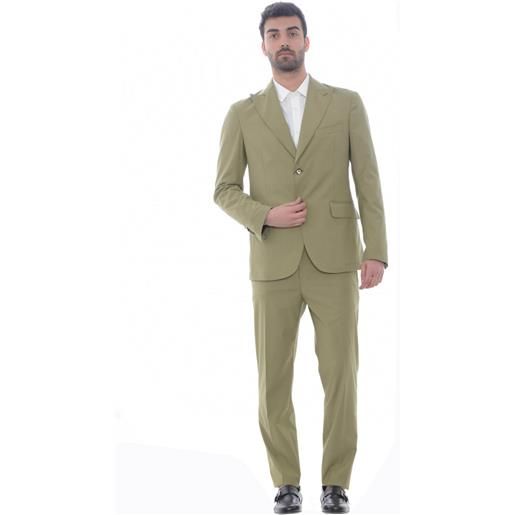Outfit abito uomo stretch verde militare / 50