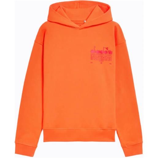 Diadora felpa uomo hoodie manifesto arancio / s