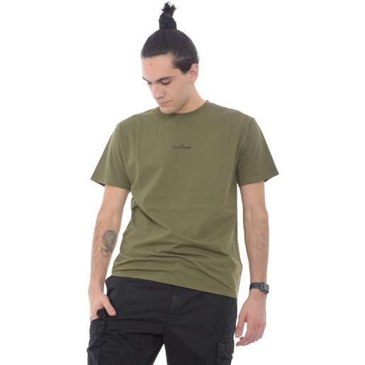 Stone Island t shirt uomo con maxi stampa posteriore verde / l