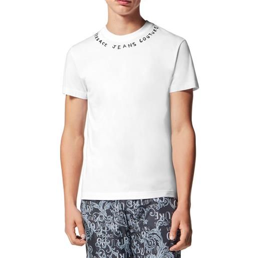 Versace Jeans Couture t shirt uomo logo collar bianco / xl